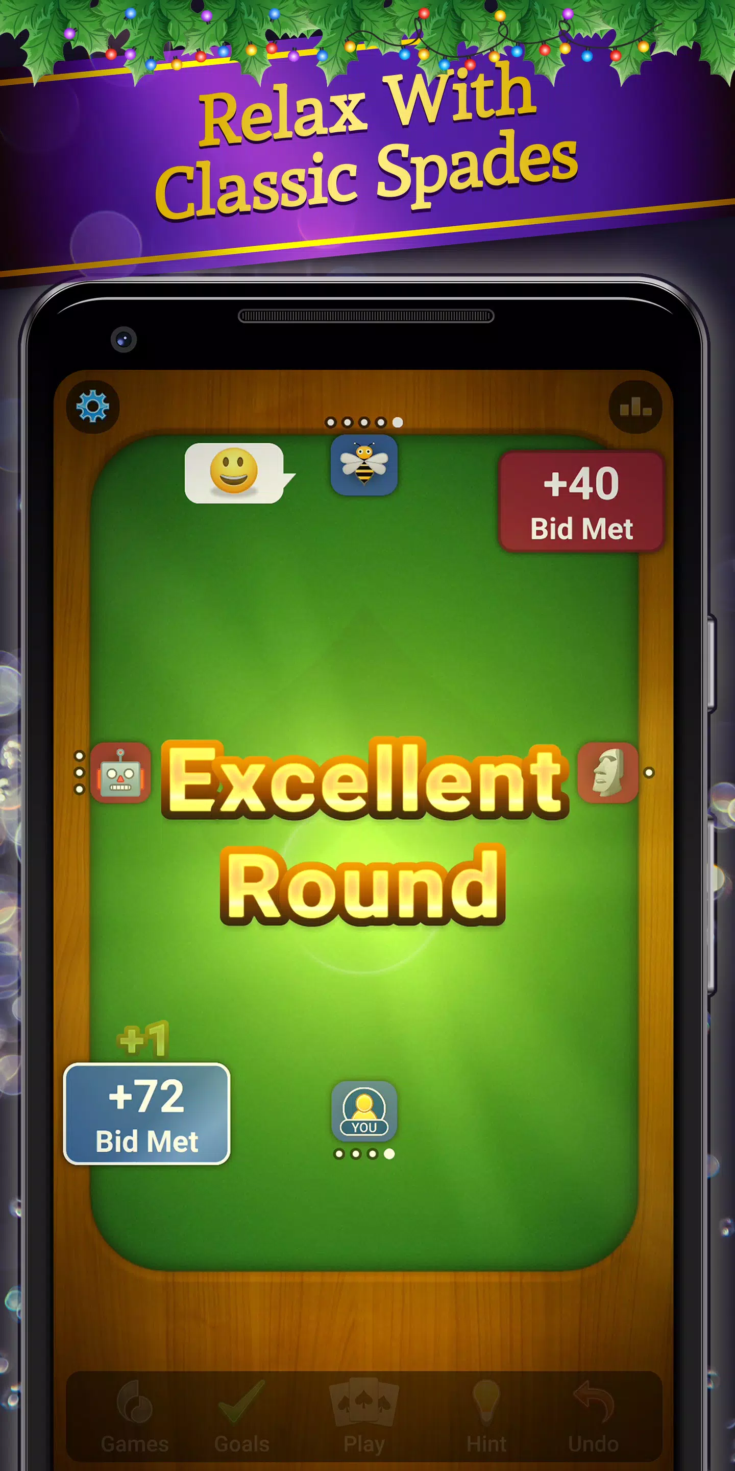 Spades card game online screenshot