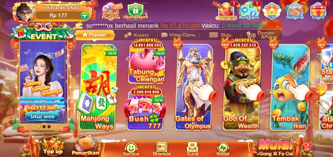 INA777 screenshot