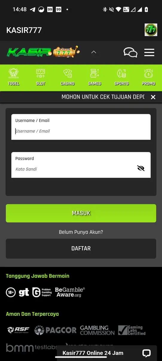 KASIR777 screenshot