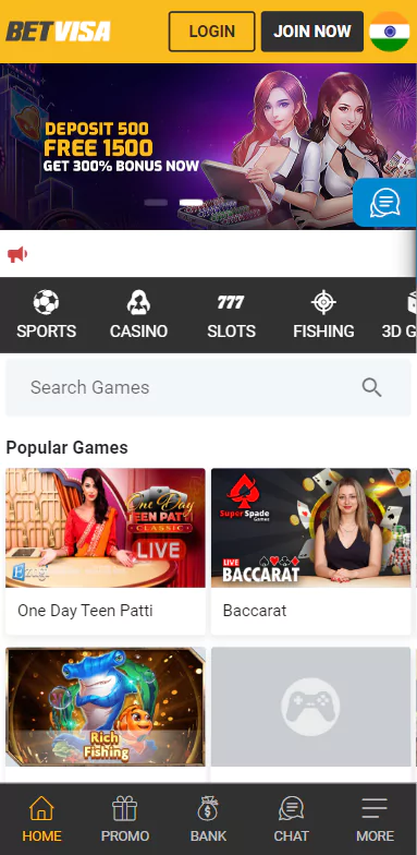BetVisa screenshot