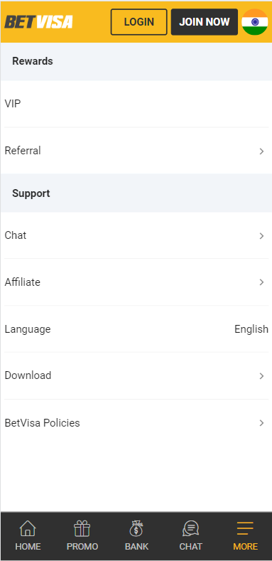 BetVisa screenshot