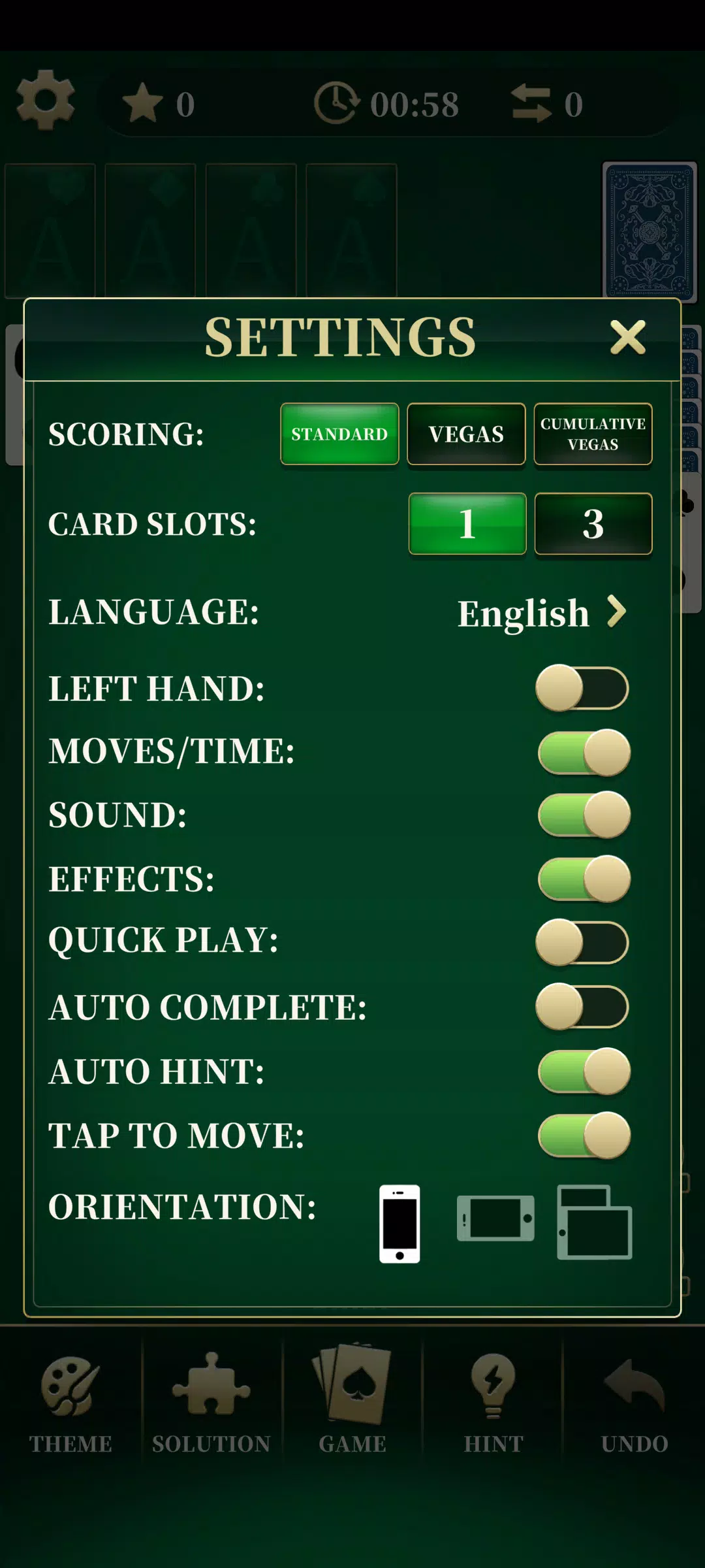 Solitaire Classic Klondike screenshot