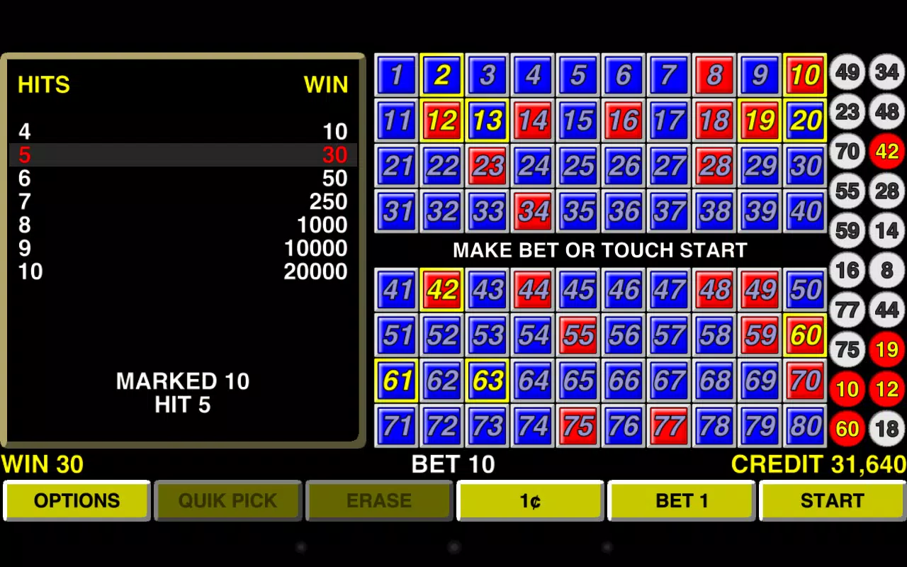 Keno Bonus screenshot