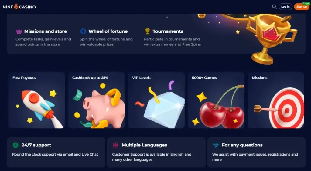 Nine Casino screenshot