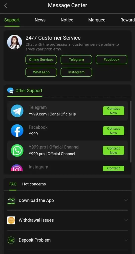 Y999 screenshot