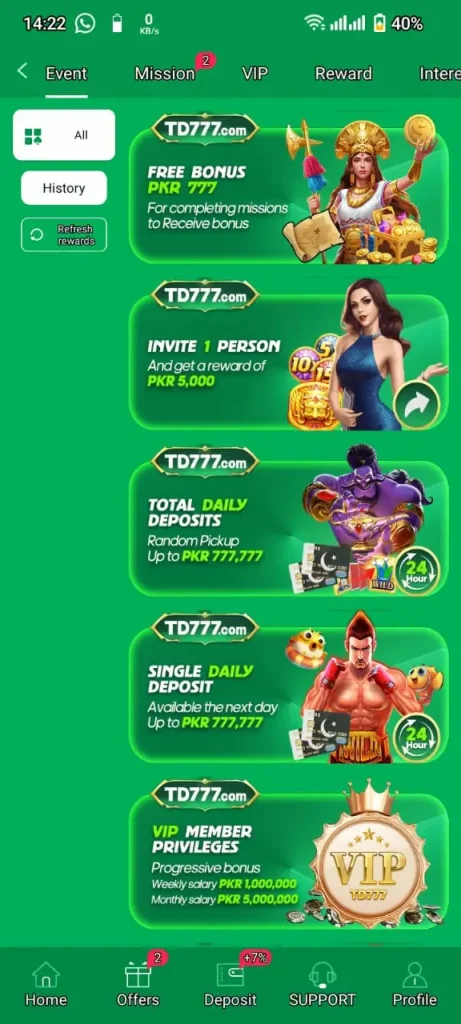 TD777 screenshot