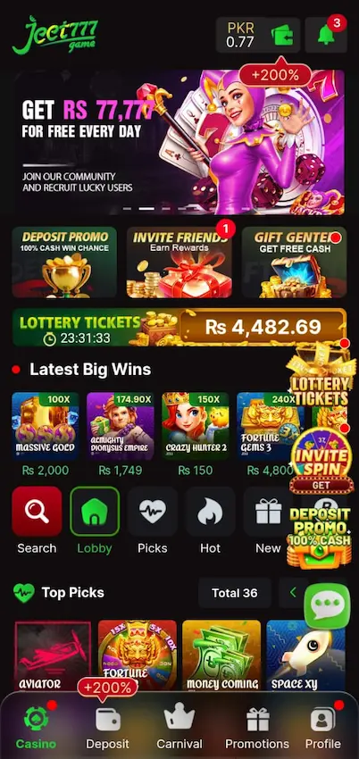 Jeet 777 screenshot