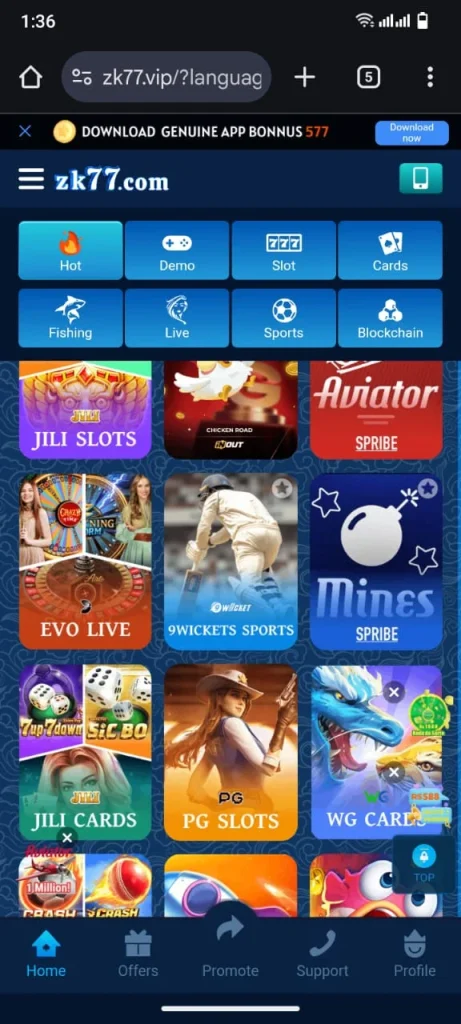 ZK77 screenshot