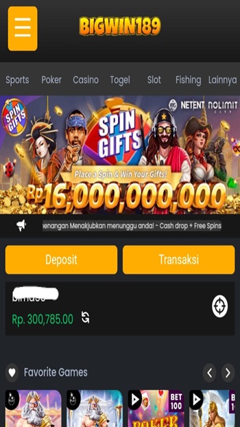 Bigwin189 screenshot