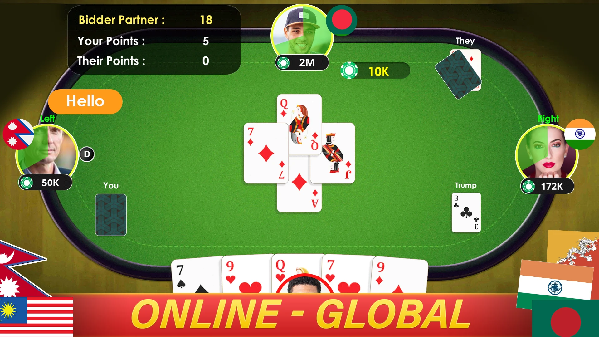 29 card game online play screenshot
