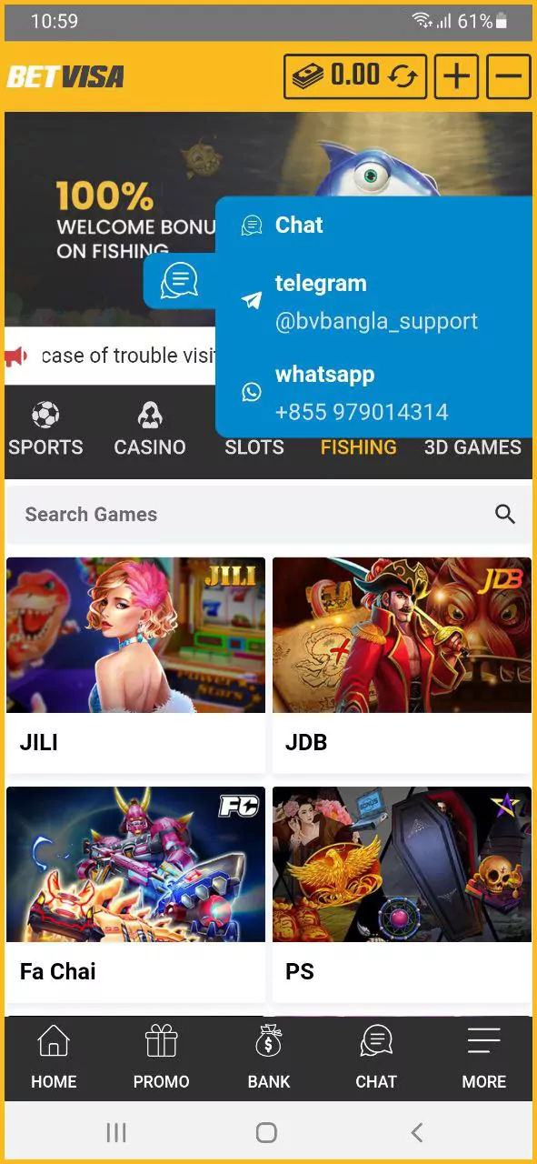 BetVisa screenshot