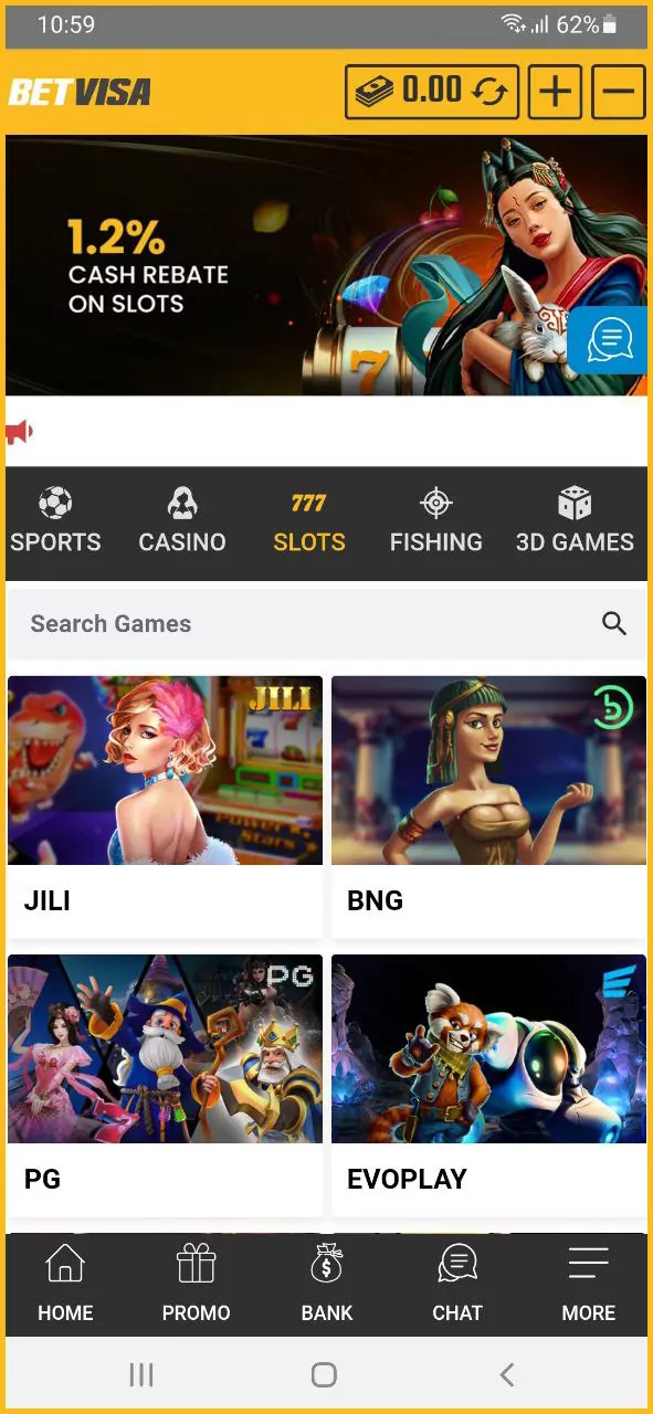Betvisa Casino screenshot
