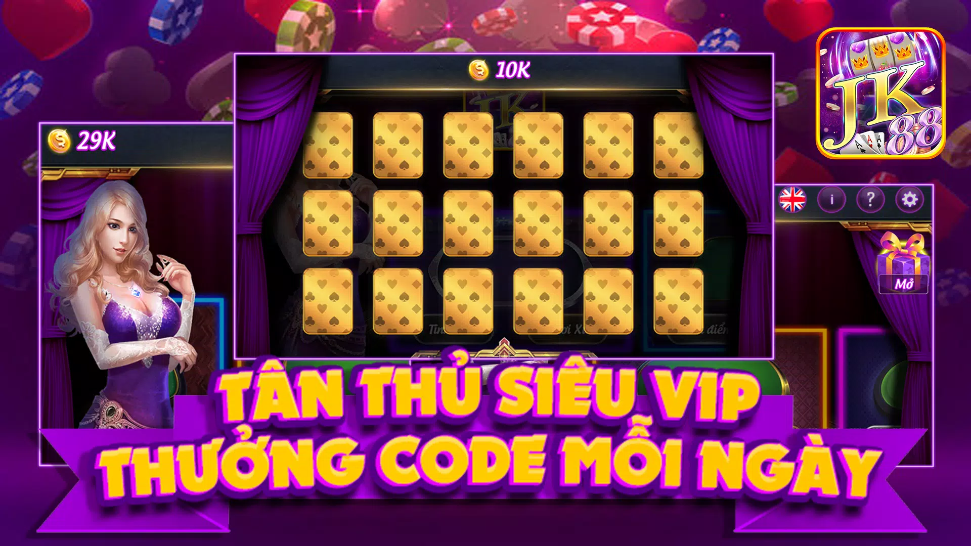 JK88 Game Bai No Hu screenshot
