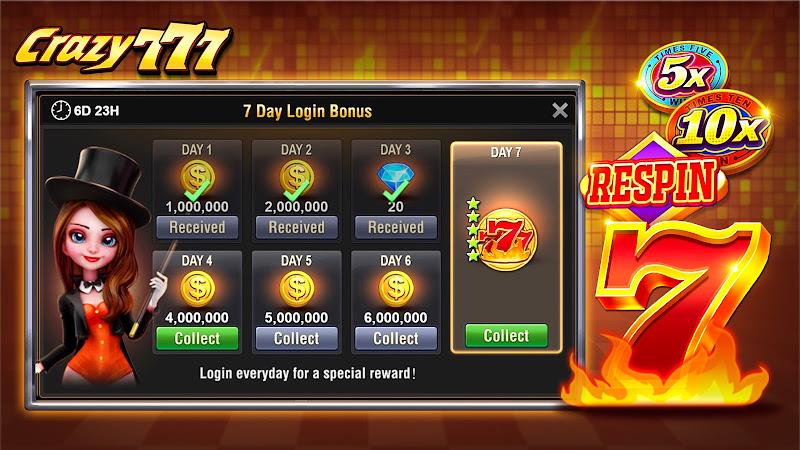 Crazy 777 Slot-TaDa Games 1.1.3 screenshot