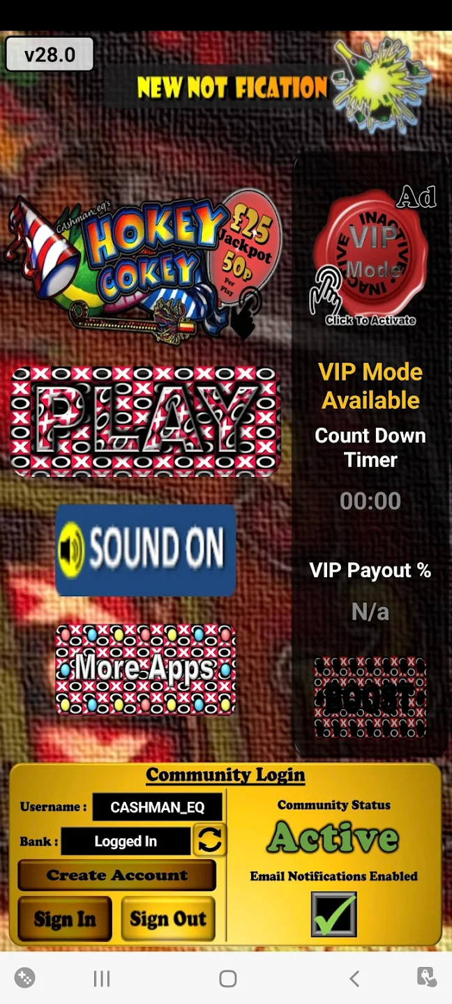 Hokey Cokey UK Slot Machine screenshot
