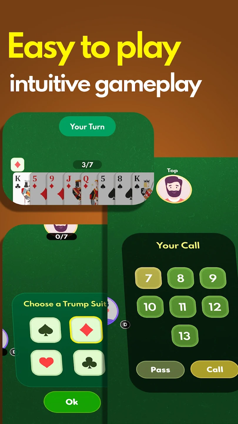 Tarneeb Card Game Free screenshot