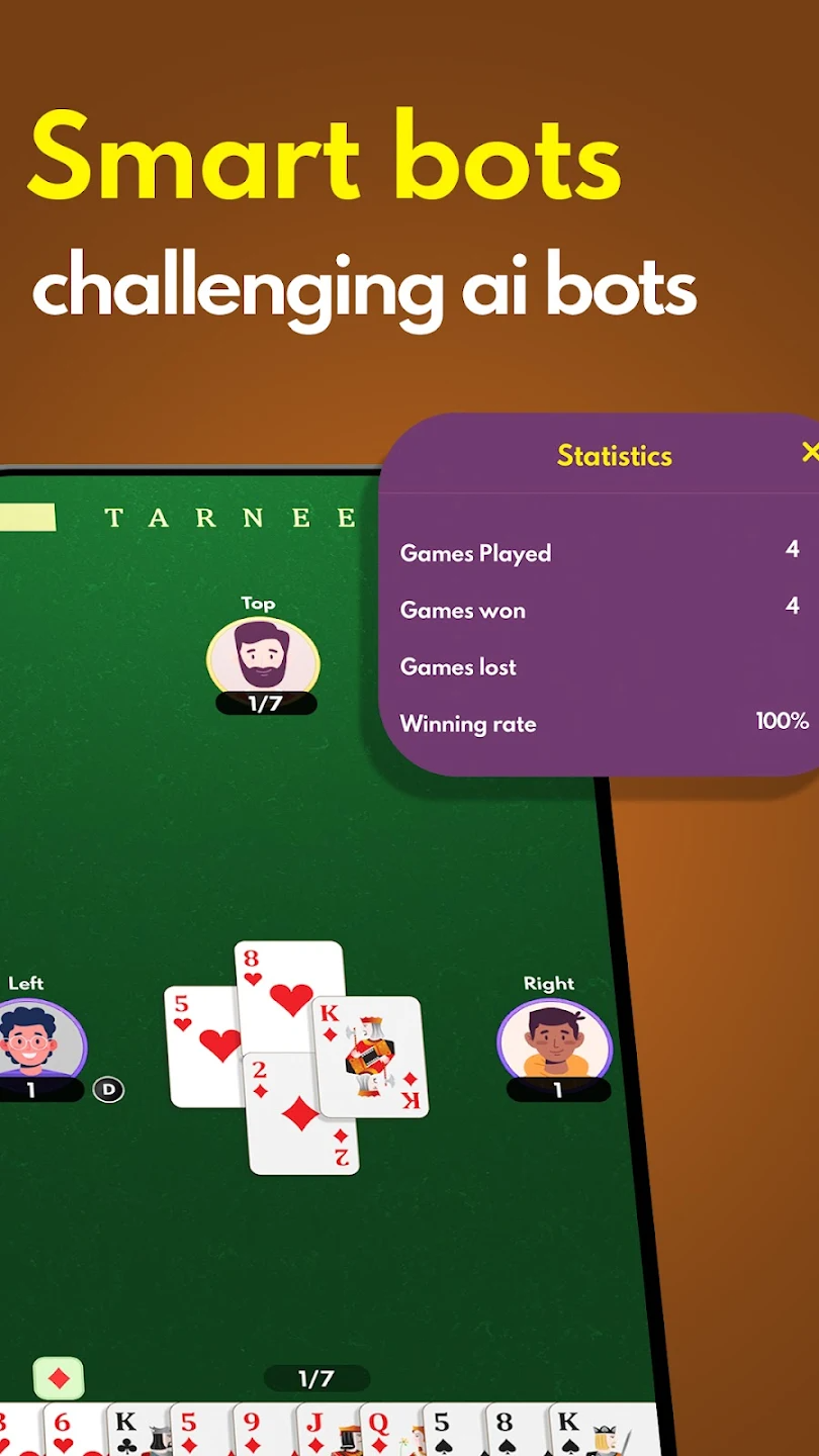 Tarneeb Card Game Free screenshot
