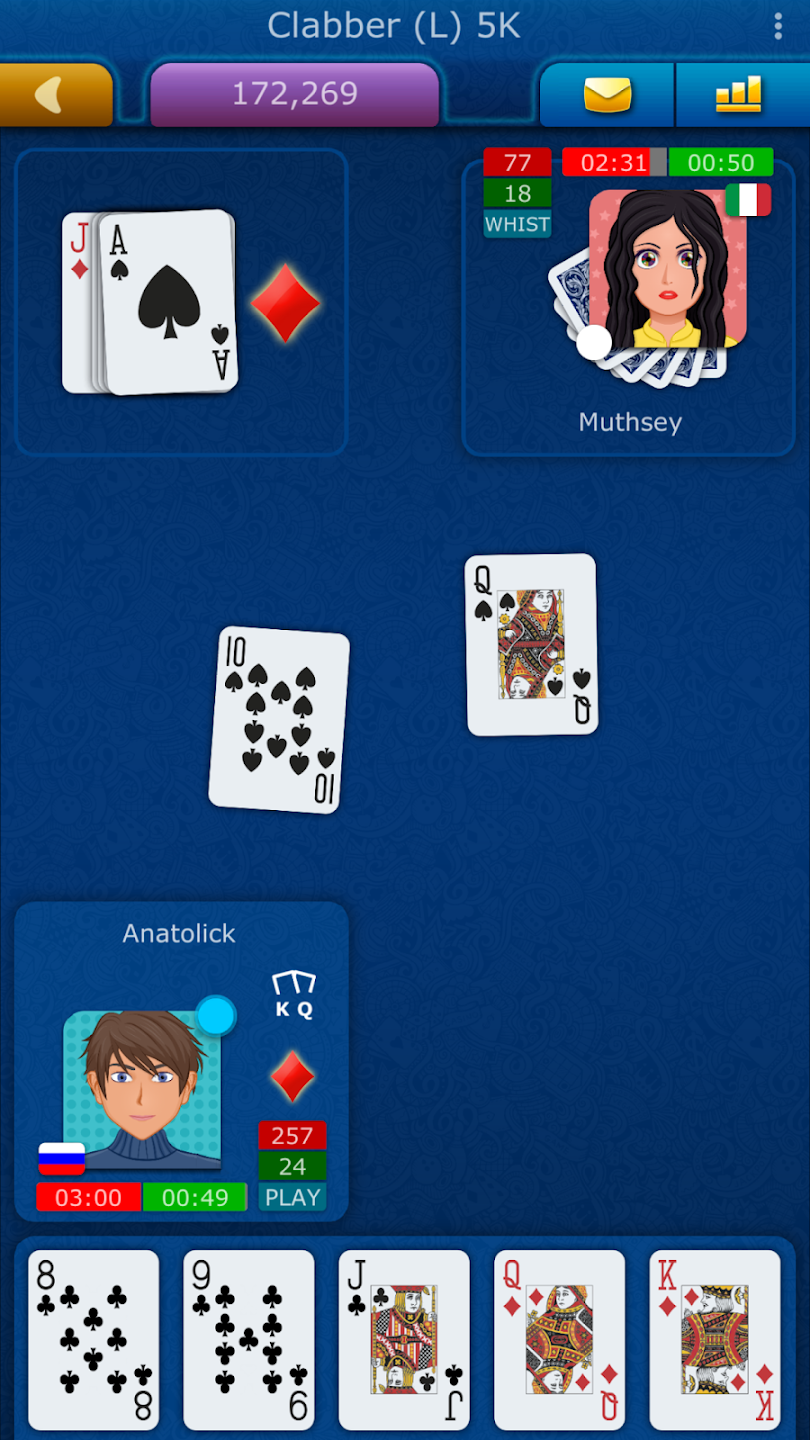 Clabber LiveGames online screenshot