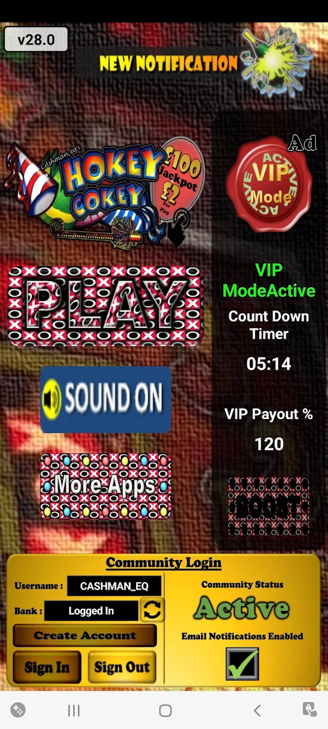 Hokey Cokey UK Slot Machine screenshot