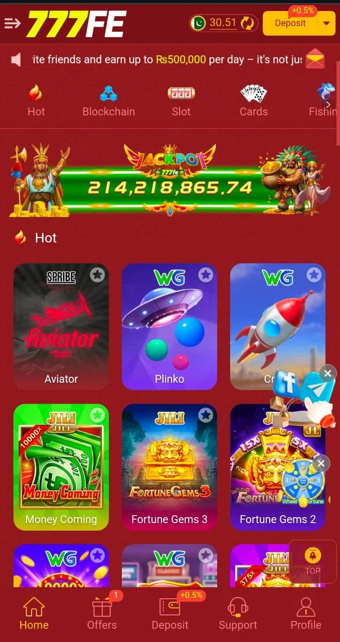 777FE Android screenshot