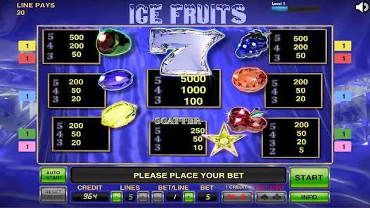 Ice Fruits Slot Machine screenshot