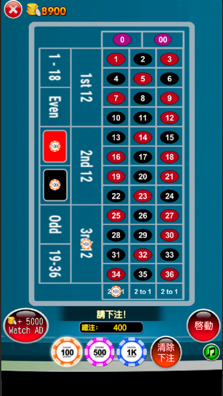 Roulette Casino Game Bar 777 screenshot