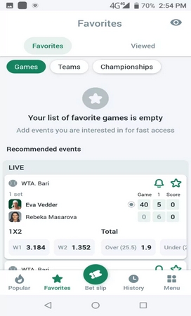 BetWinner APK screenshot