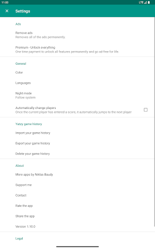 Yatzy Scoring Card - Play Yahtzee screenshot