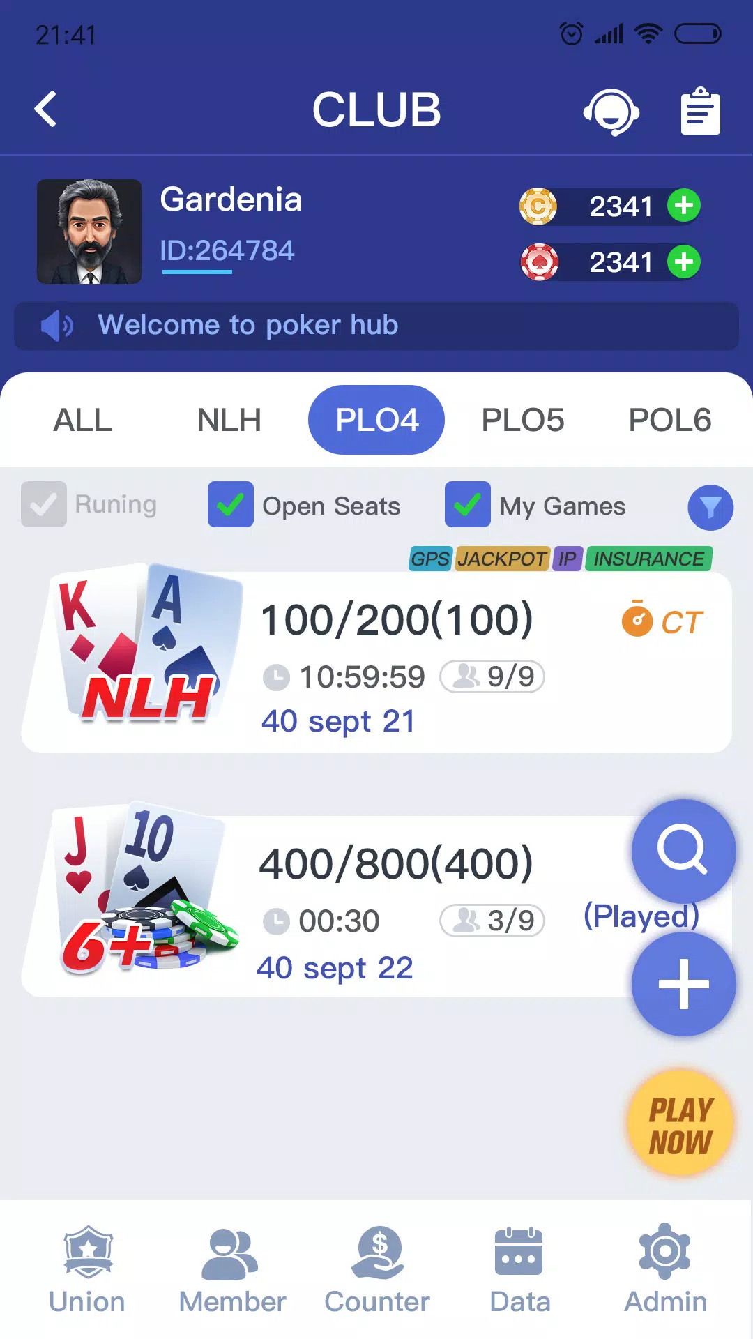 Poker Hub App screenshot