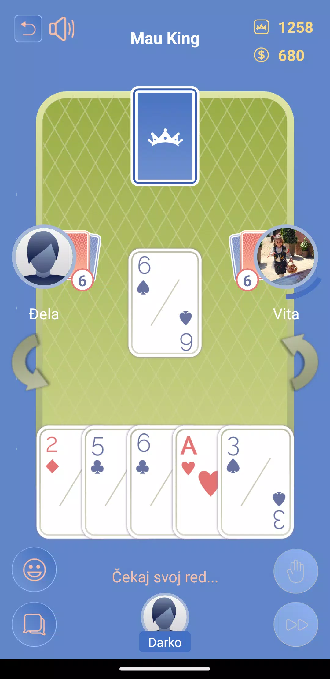 Mau King - Mau Mau card game screenshot