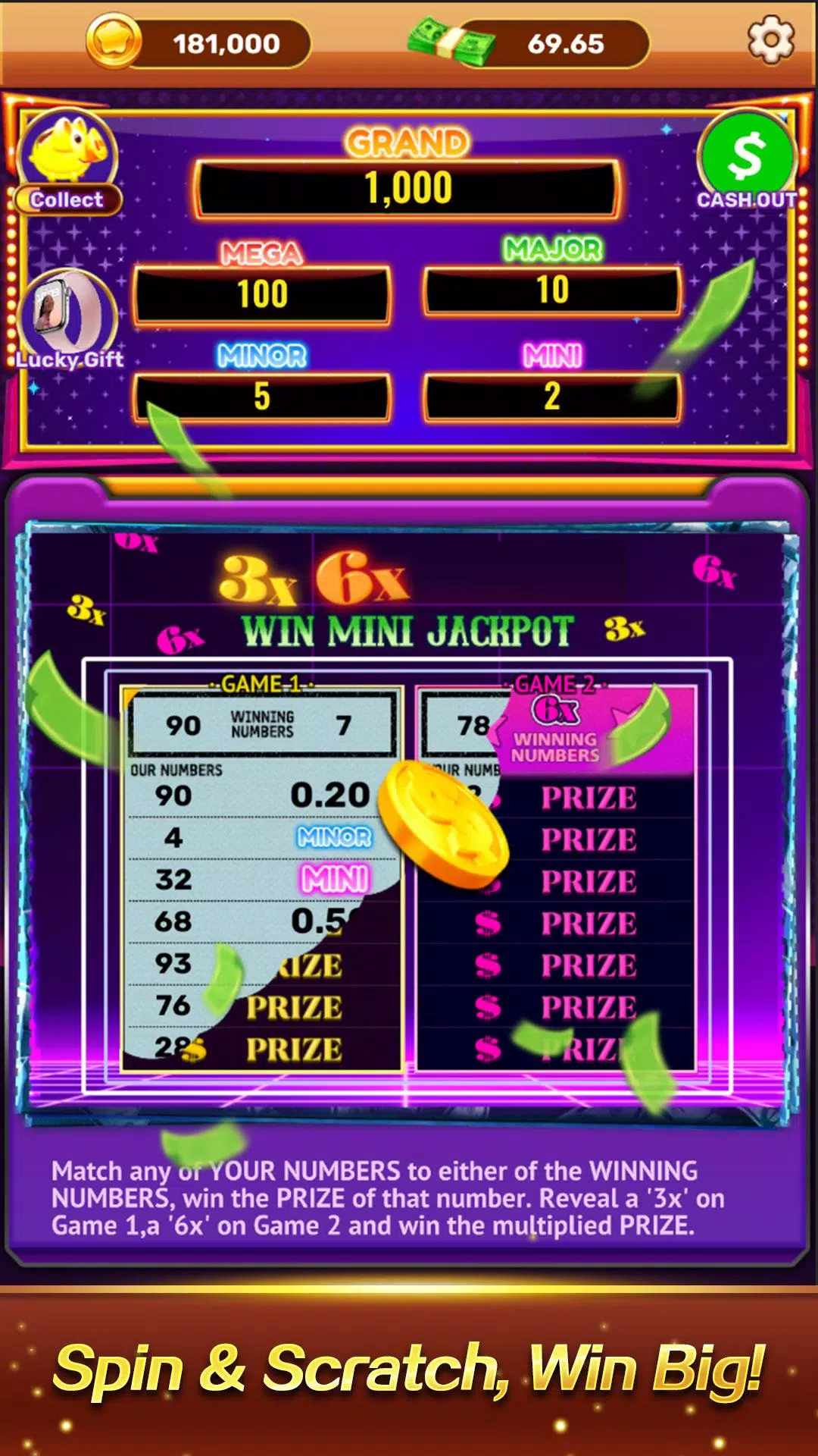 Mega Win Scratch screenshot