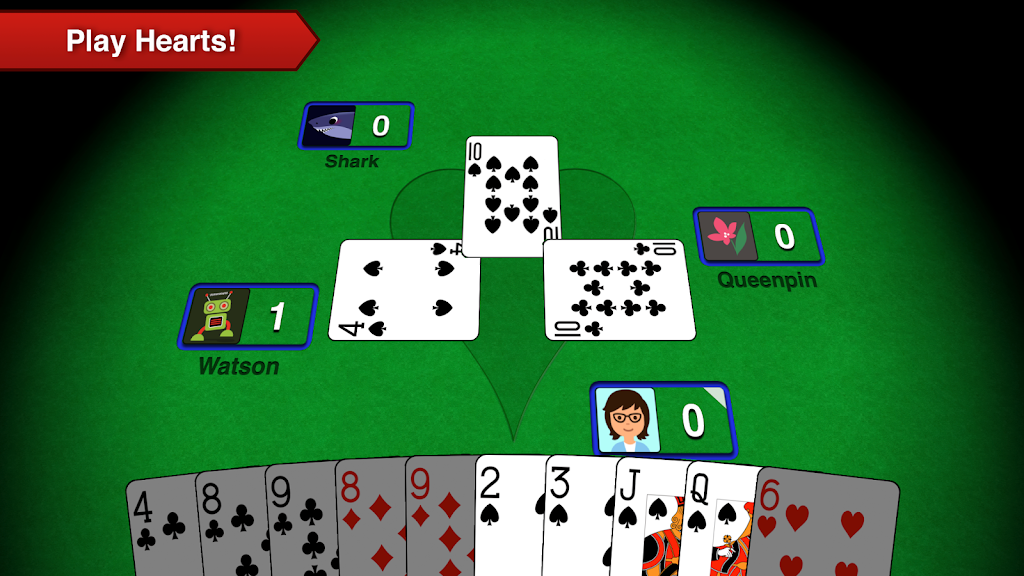 Hearts + Classic Card Game screenshot