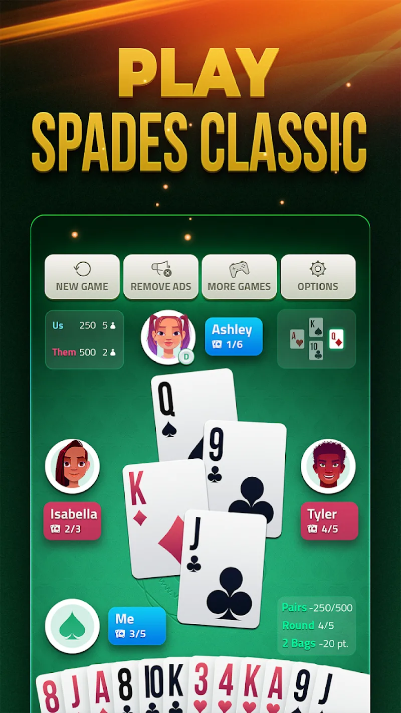 Spades Offline Card Game screenshot