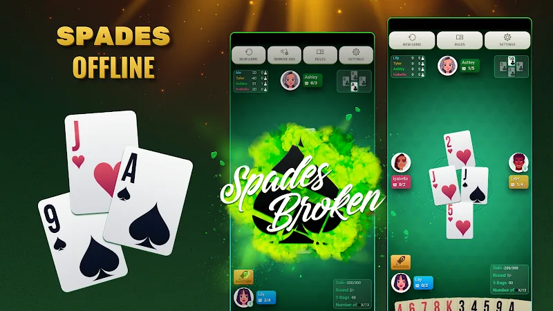 Spades Offline Card Game screenshot