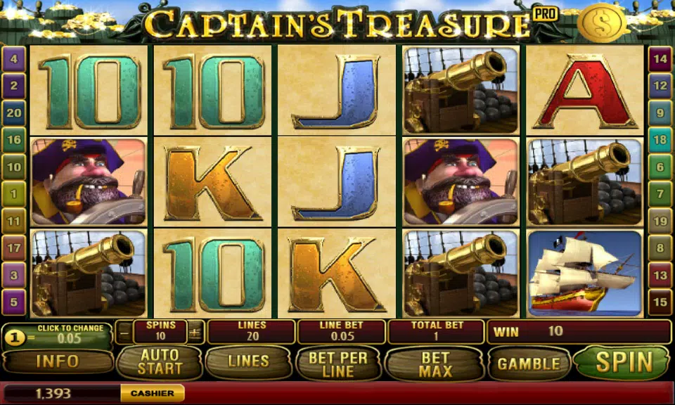 Captain's Treasure Slots screenshot