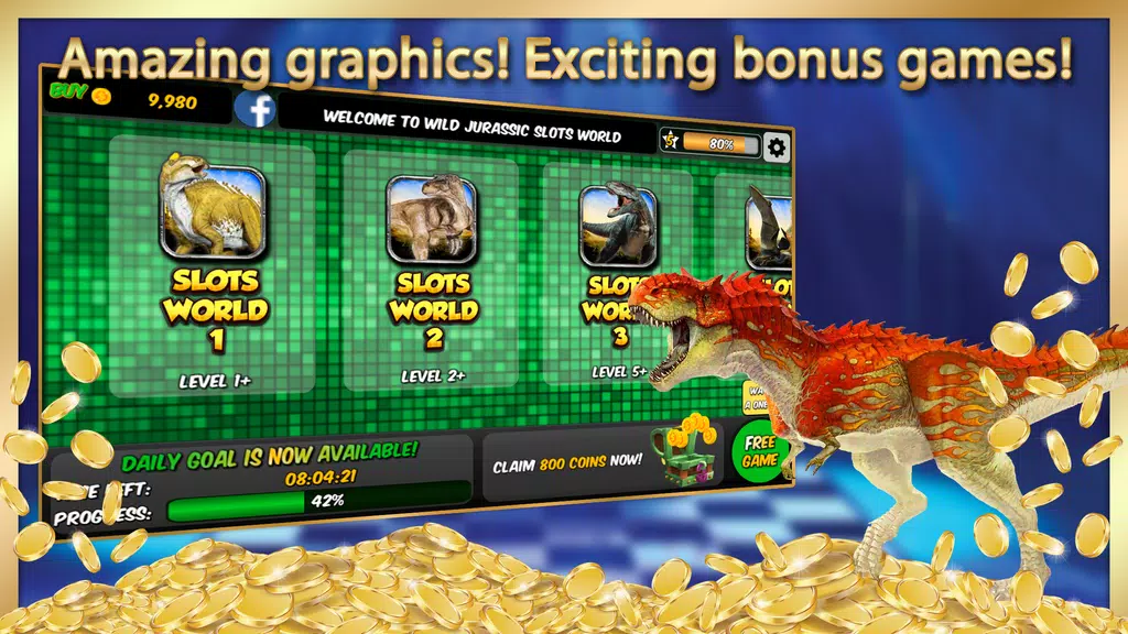 Wild Jurassic Slots World screenshot