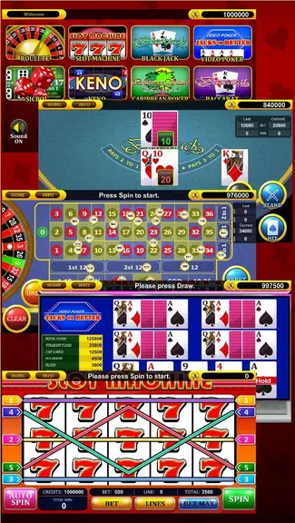 Roulette Slot Poker Keno Bingo screenshot