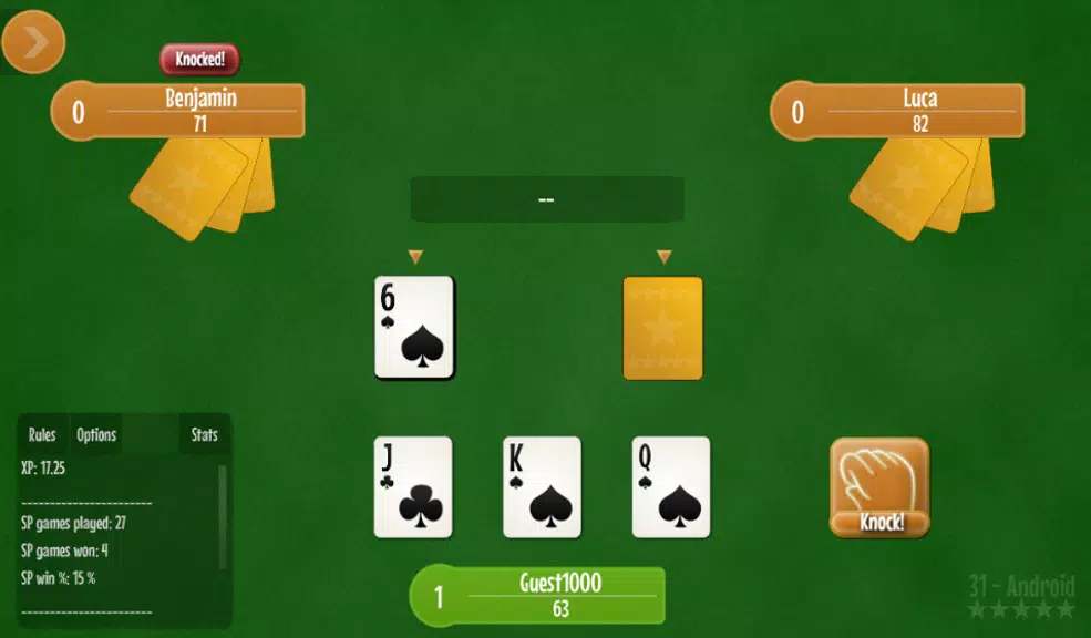 Thirty one - 31 card game. screenshot