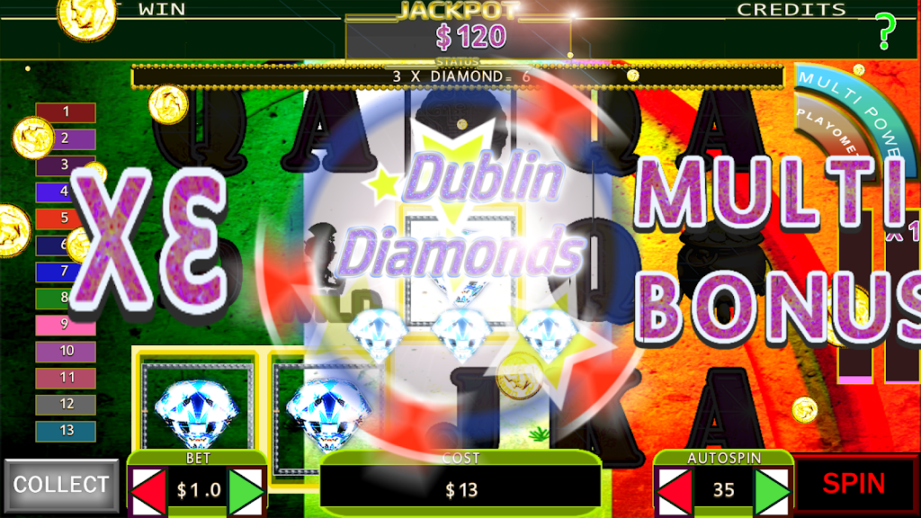 Dublin Diamonds Irish Slots screenshot
