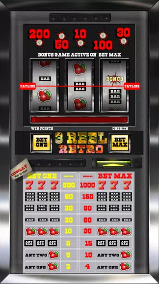 3 Reel Retro Slot Machine screenshot
