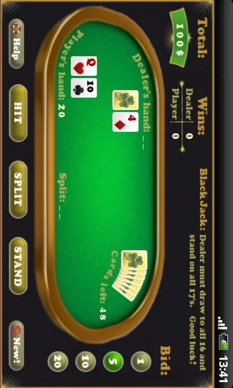 BlackJack screenshot