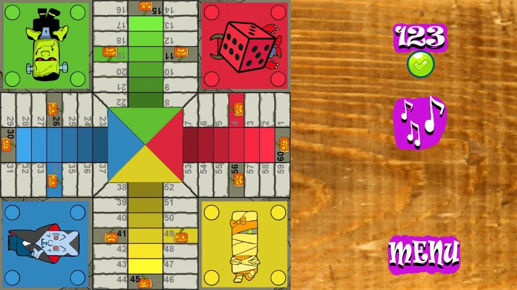 Ludo halloween monsters screenshot
