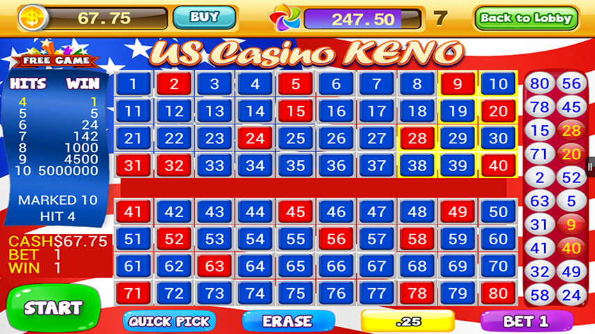 World Casino - Free Keno Games screenshot