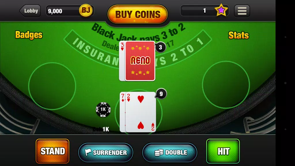 Free Blackjack Online Game screenshot