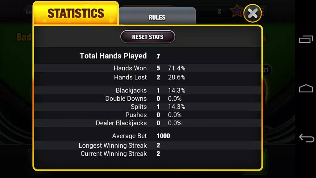 Free Blackjack Online Game screenshot