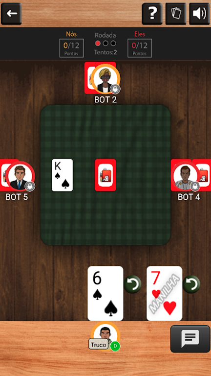Truco Mineiro Online screenshot