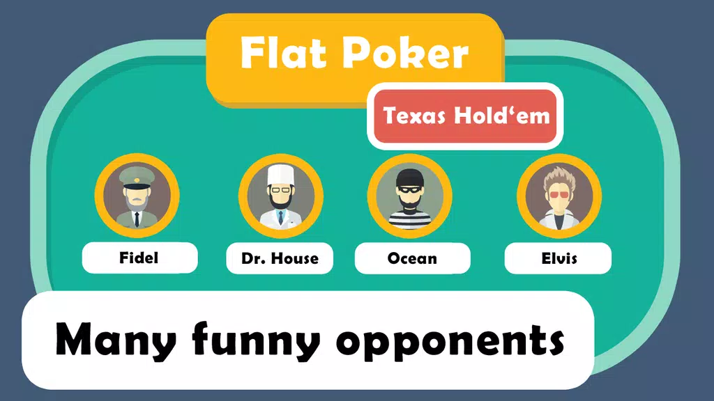 Flat Holdem Poker Offline screenshot