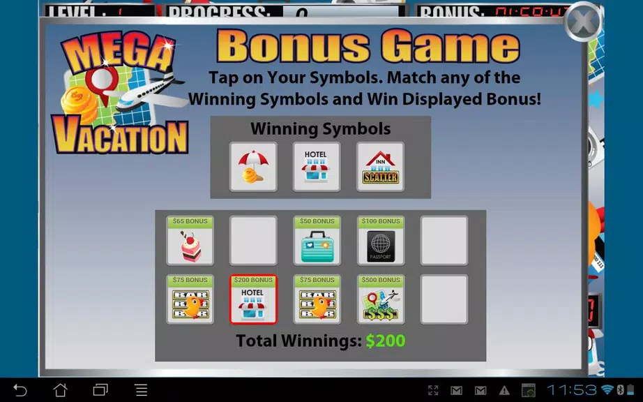 Mega Vacation Slot Machine screenshot