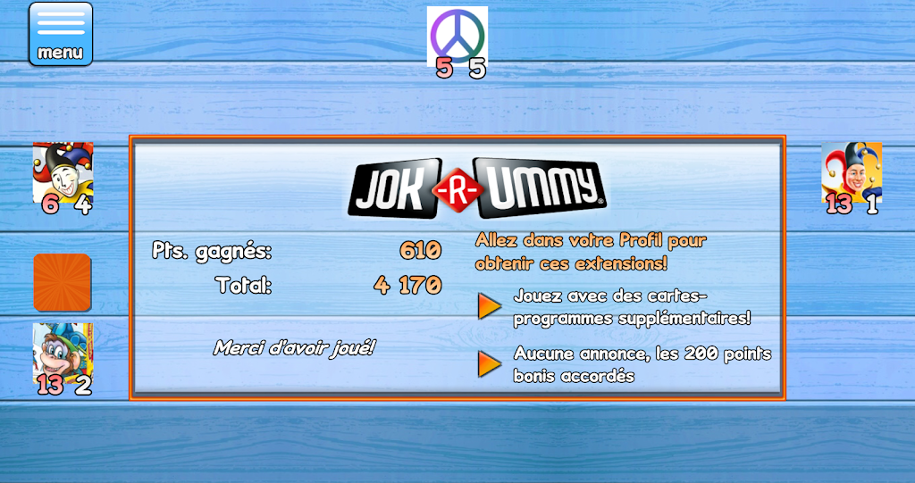Jok-R-ummy Android screenshot