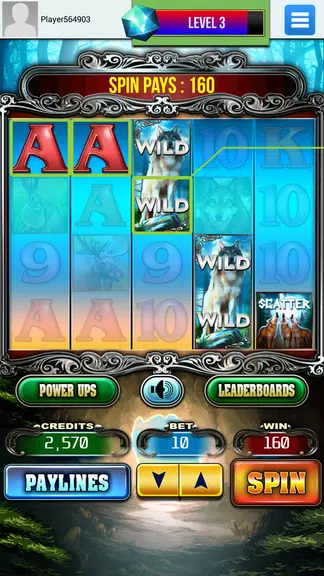Wolf Chase Slots Machine screenshot